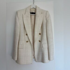 Zara Ivory blazer NWOT